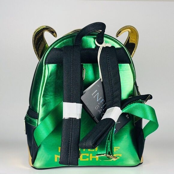 Loungefly Marvel Loki Mini Backpack Metallic Cosplay Villain Infinity Saga Bag - Picture 3 of 7